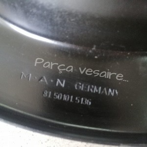 Orjinal Man F2000 9405 F90 8996 TGA 0107 Aks Ucu Toz Kapağı Arka Plaka 81501015136-2