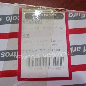 Hyundai İ30 1.4-1.6-1.6 CRDİ-2.0 16V Kia Ceed 1.4-1.6 16V 1.6 CRDİ-2.0 16V Polen Filtresi 971331H000-1