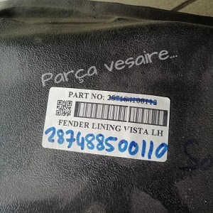 Orjinal Tata Vista Manza Ön Sol Çamurluk Davlumbazı 287488500110-1