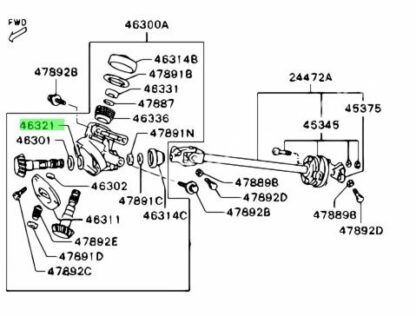 Orjinal Mitsubishi L200 L300 Direksiyon Kutusu Gaydı MB412537-1