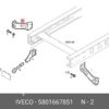 Orjinal İveco Daily 35C16CC3750 Sağ Tampon Bağlantı Demiri 5801667851-3